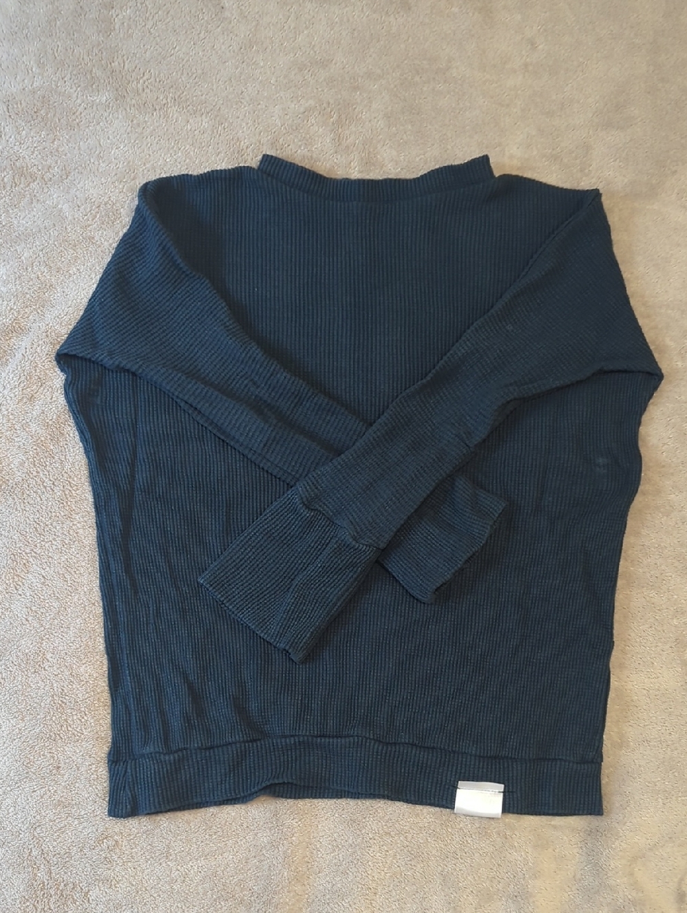 Grow-with-Me Dark Blue Ribbed Long Sleeve Top 18m-4y